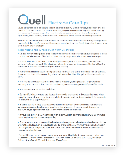 Electrode Care Tips